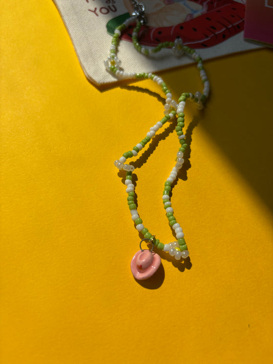 Collanina COWGIRL VERDE CON FIORI 🏄🏼‍♀️🌸